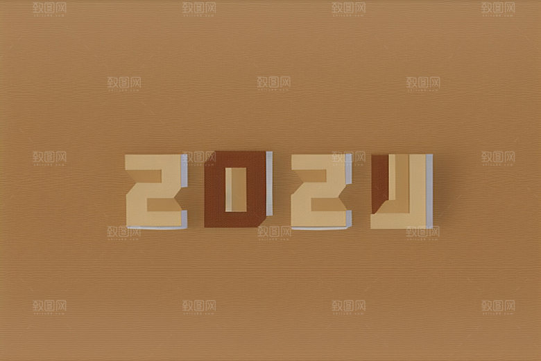 2024年元旦3D艺术字