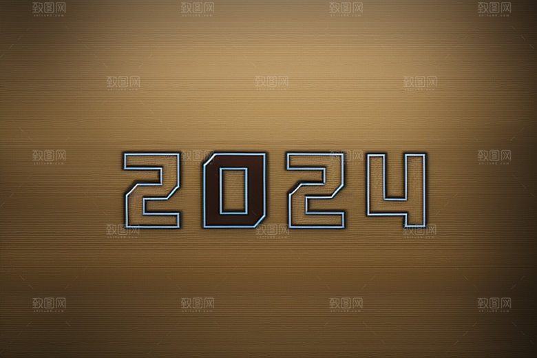 2024年3D新年艺术字
