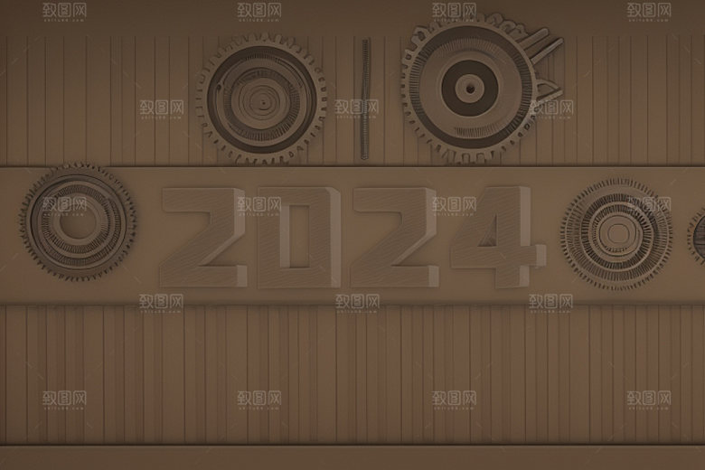 2024年立体新年艺术字