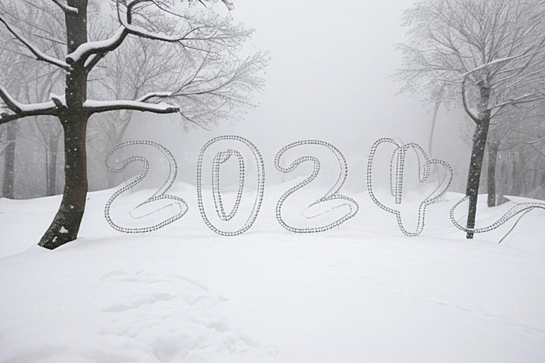 2024年立体元旦艺术字