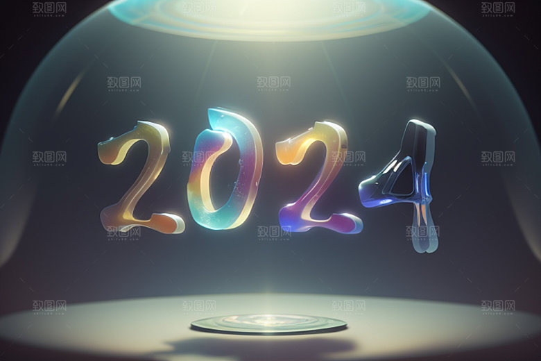 2024年科技感龙年艺术字