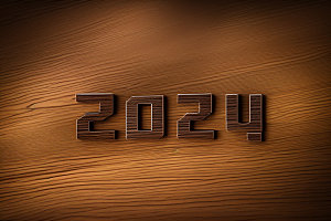 2024年新年科技感艺术字
