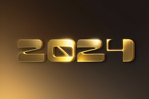 2024年3D新年艺术字