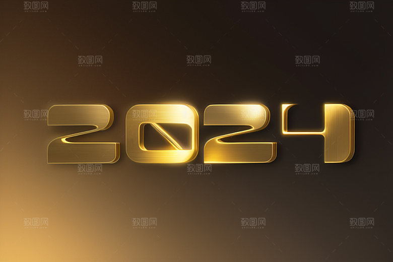 2024年3D新年艺术字