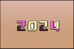 2024年科技感年会艺术字