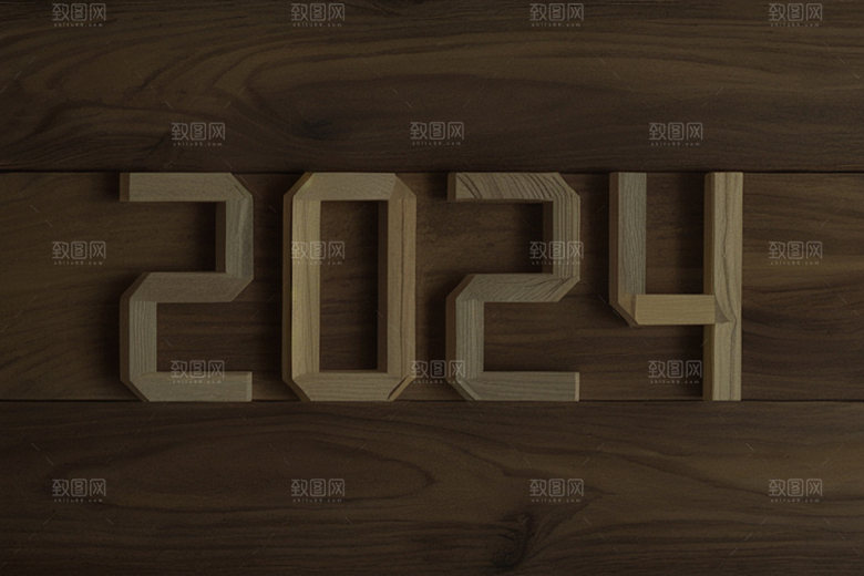 迎新2024时尚创意艺术字