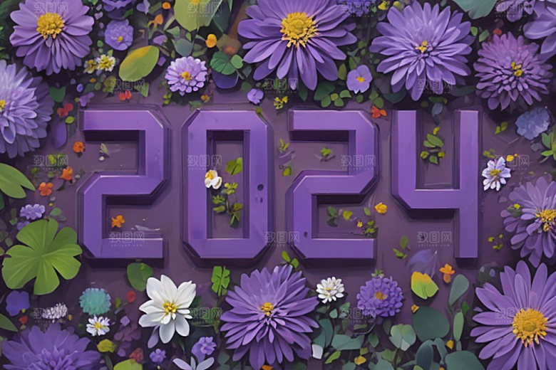 迎新2024龙年元旦艺术字