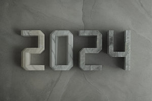 迎新20243D年会艺术字