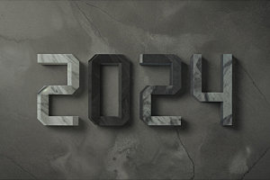 迎新2024跨年新年艺术字