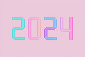 迎新2024龙年创意艺术字