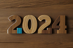 迎新2024科技感跨年艺术字