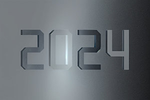 迎新2024年会3D艺术字