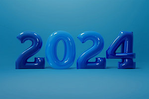 迎新2024新年创意艺术字