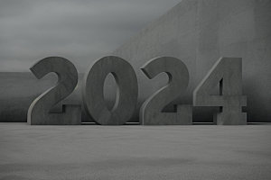 迎新2024跨年创意艺术字