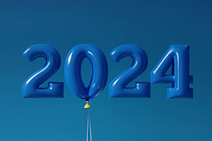 迎新2024跨年龙年艺术字