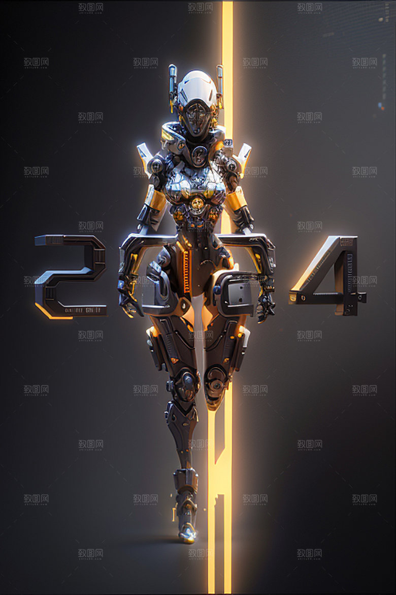 2024年时尚新年艺术字