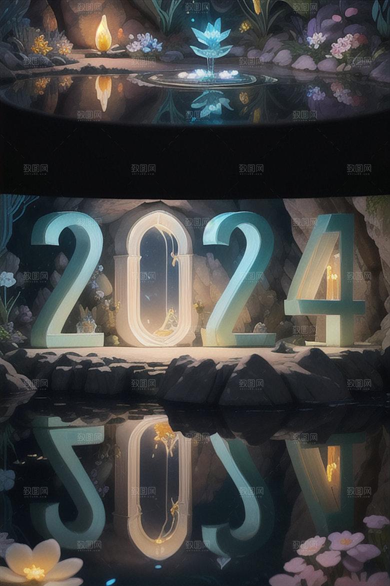 2024年新年年会艺术字