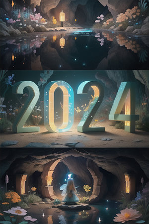 2024年元旦创意艺术字