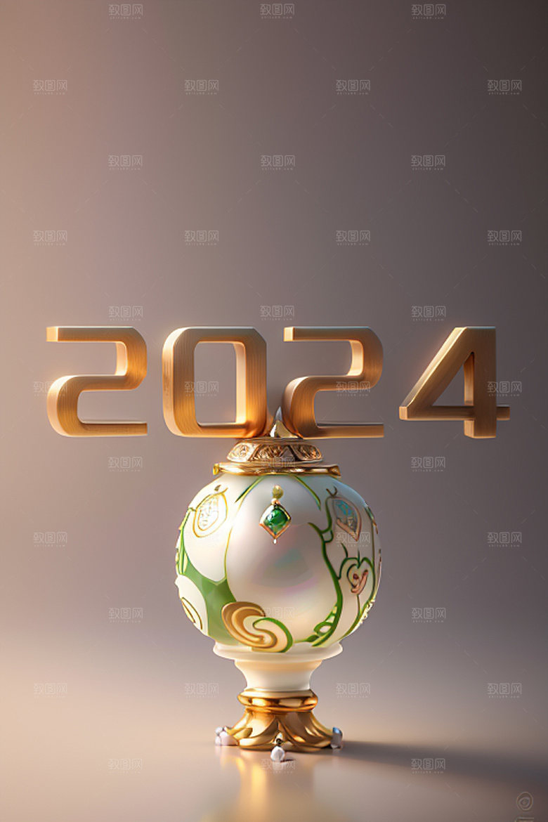 2024年新年时尚艺术字