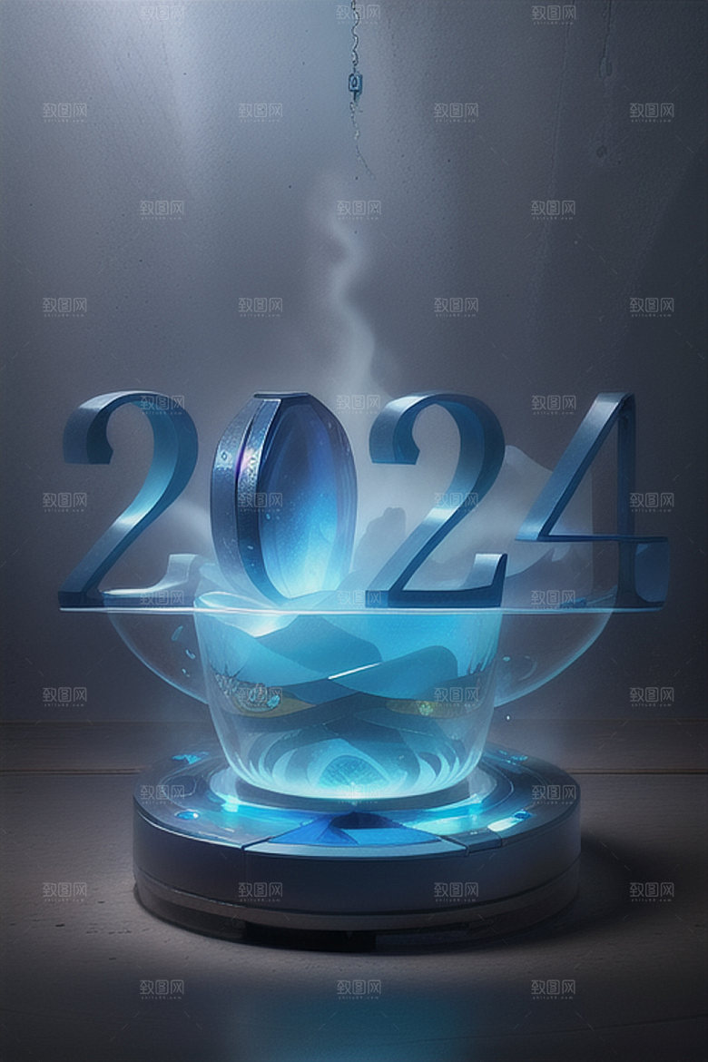 2024年年会创意艺术字