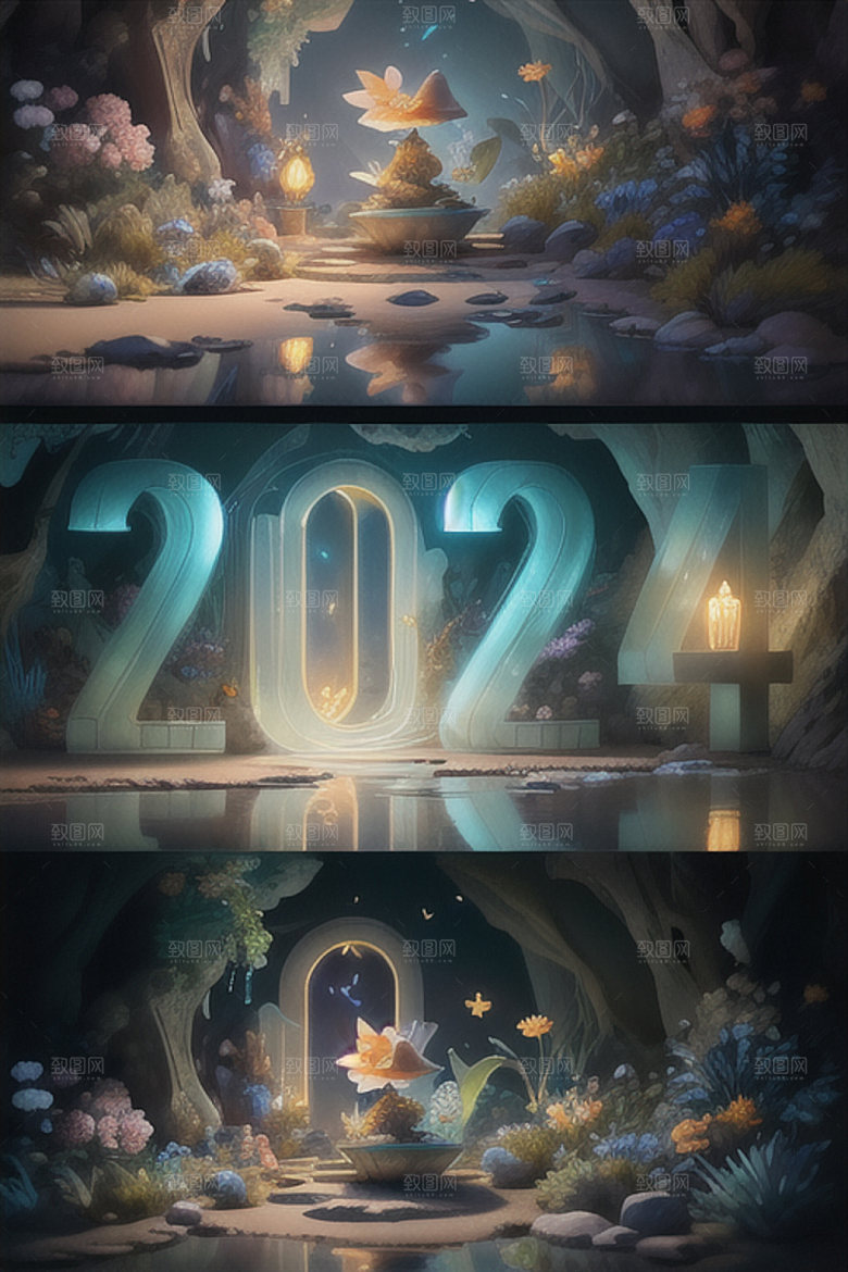 2024年新年元旦艺术字