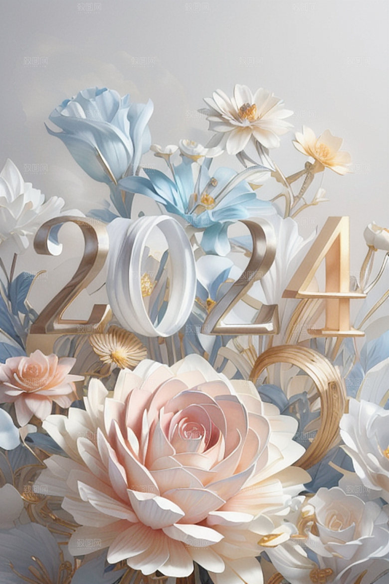 2024年科技感龙年艺术字