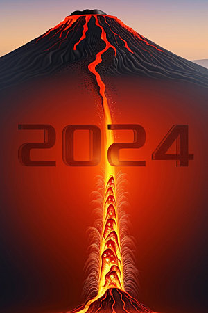 2024年科技感龙年艺术字