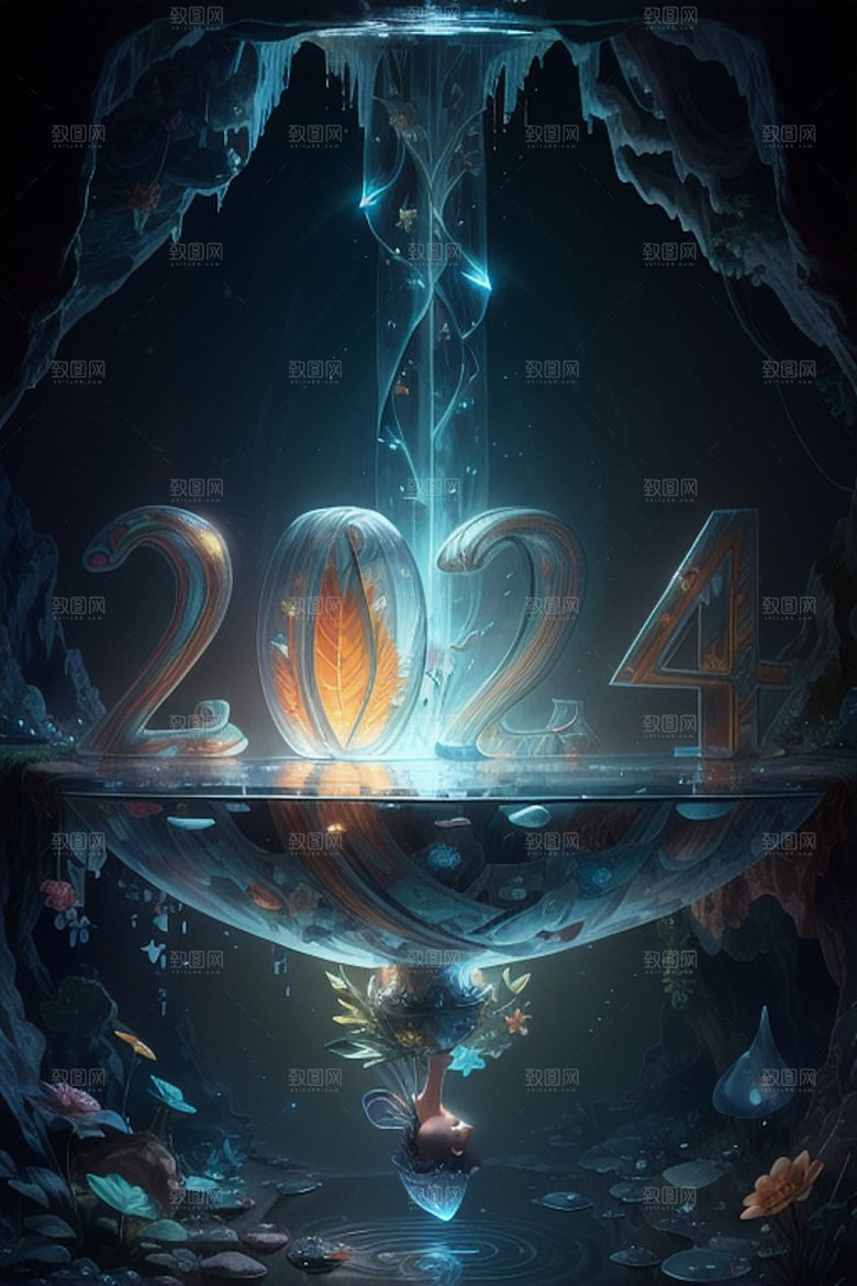 2024年元旦新年艺术字
