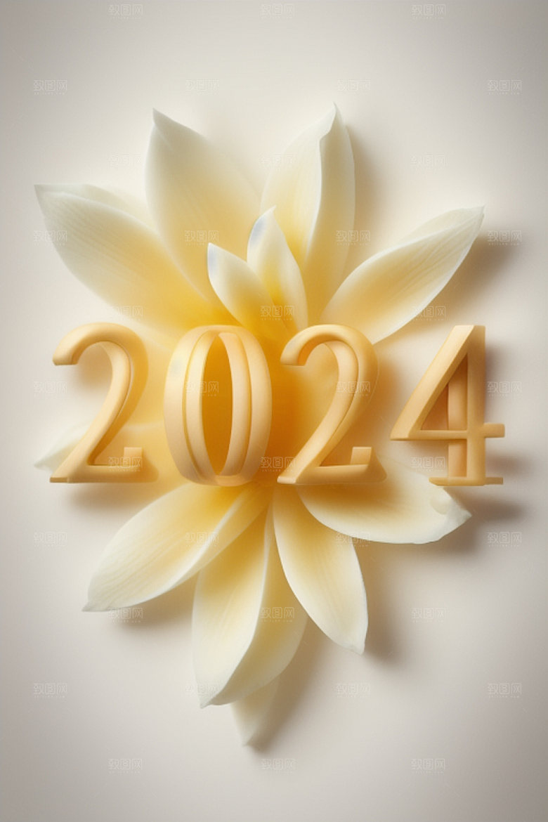 2024年时尚跨年艺术字