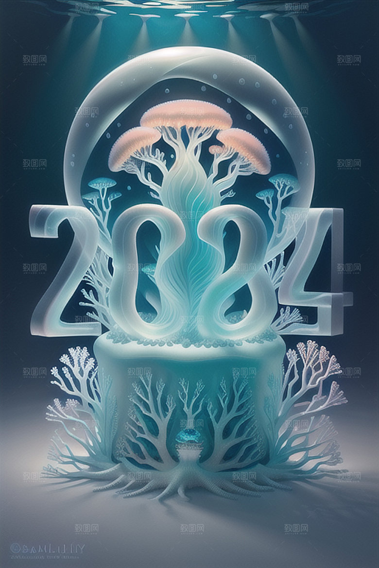 2024年创意元旦艺术字