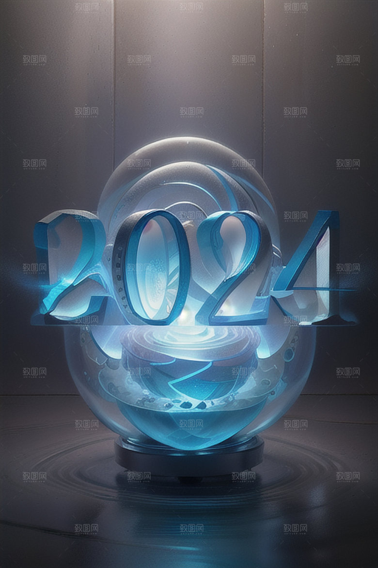 2024年创意元旦艺术字