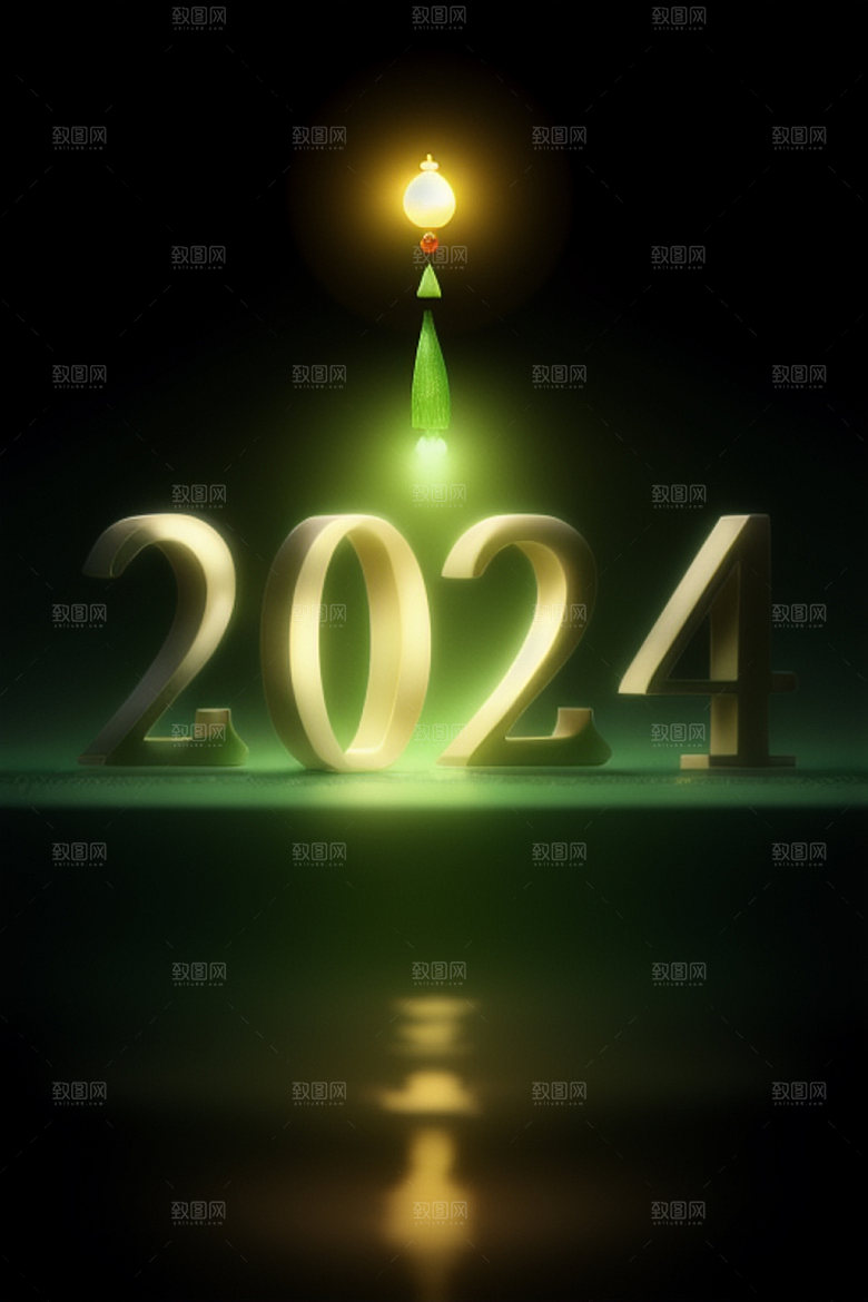 2024年年会立体艺术字