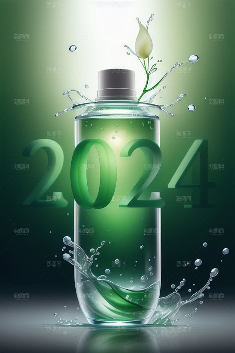 2024年新年科技感艺术字