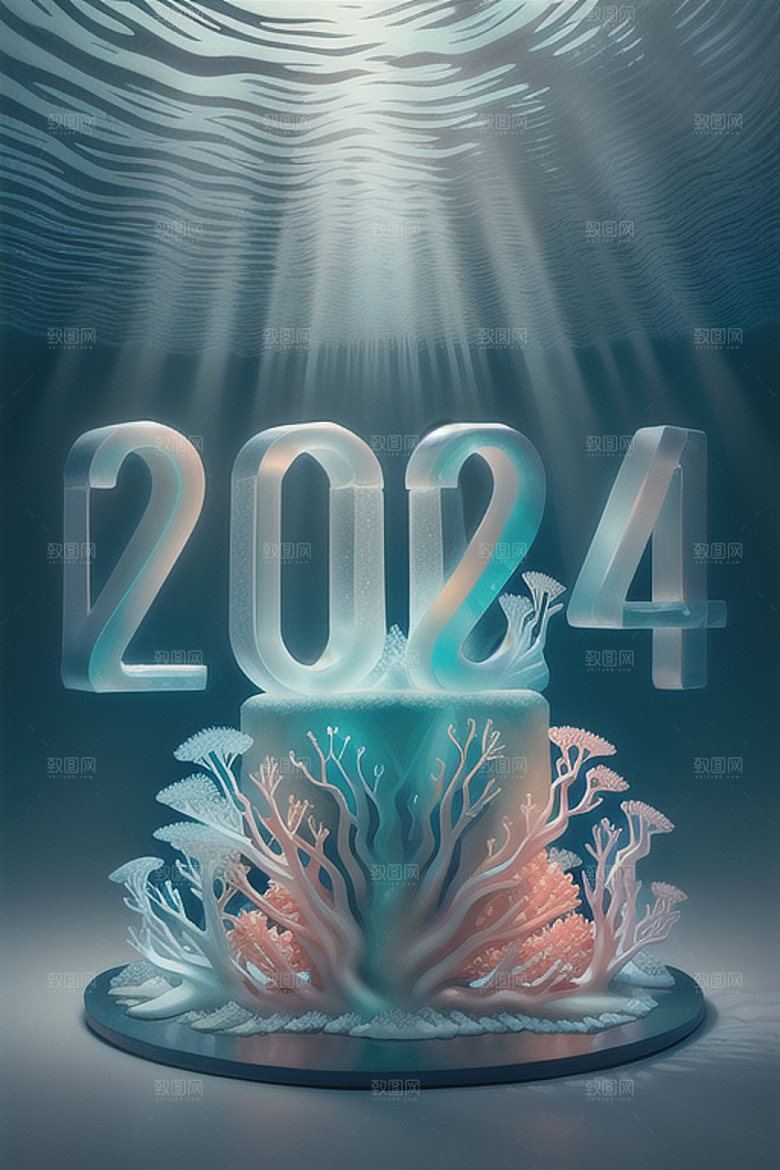 2024年新年跨年艺术字