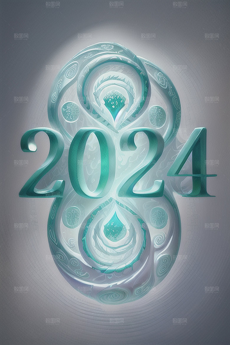 2024年元旦年会艺术字