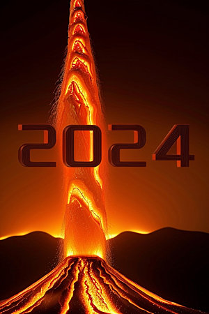 2024年科技感龙年艺术字