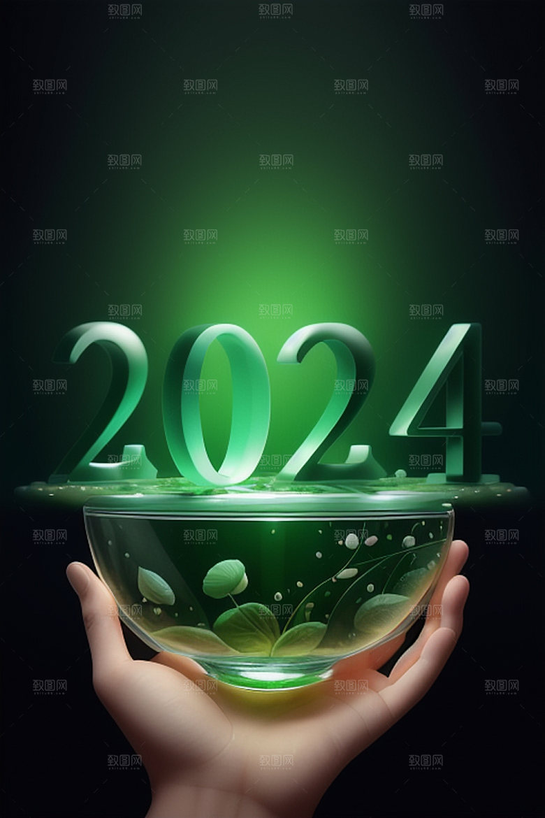 2024年科技感元旦艺术字