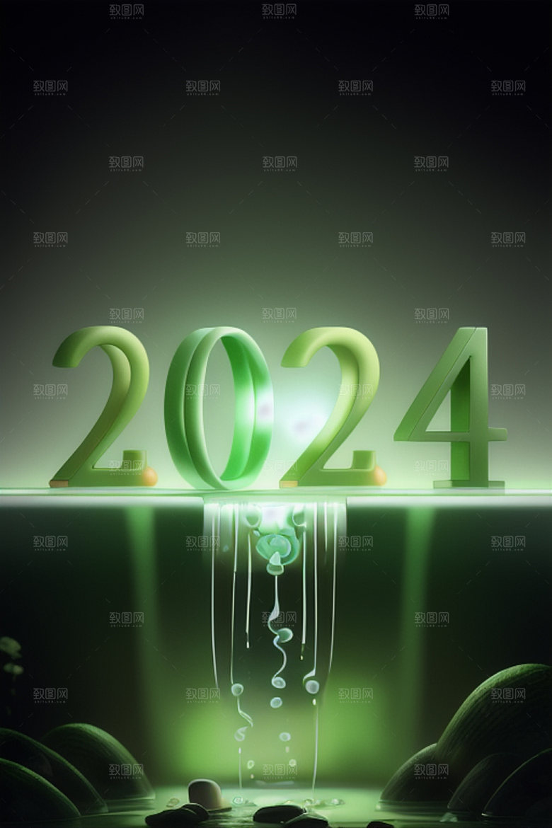 2024年立体龙年艺术字
