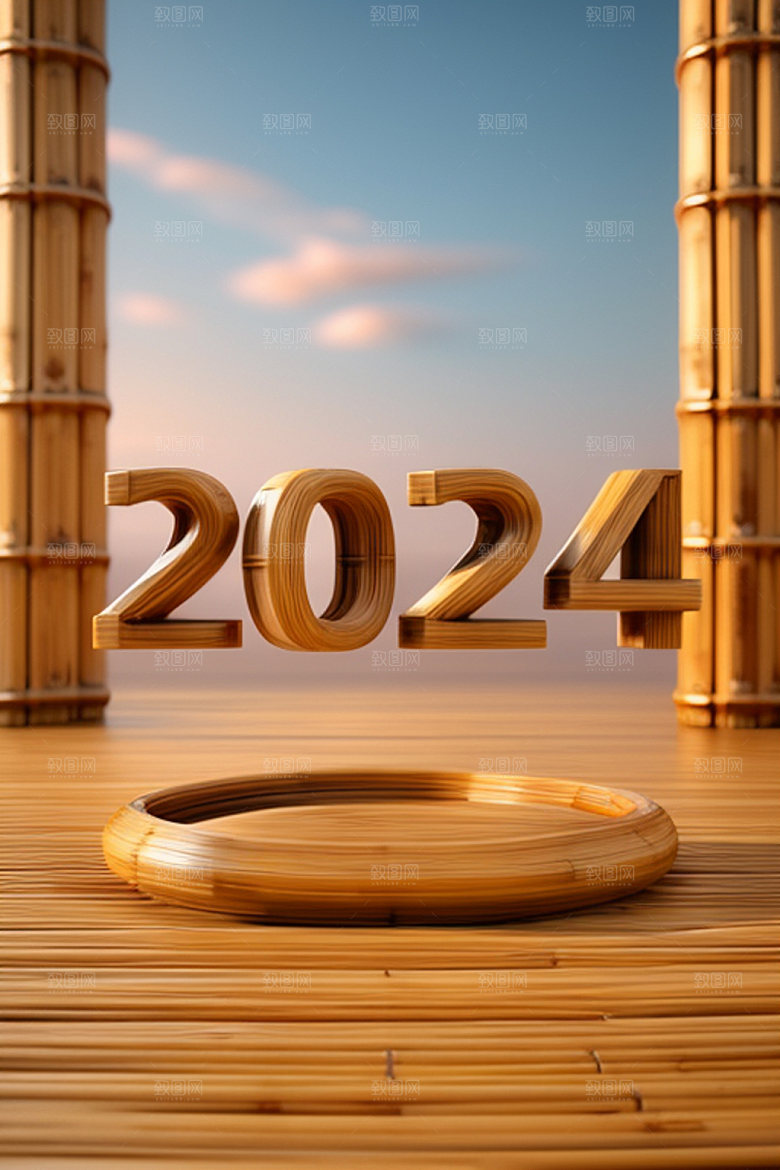 2024年元旦科技感艺术字