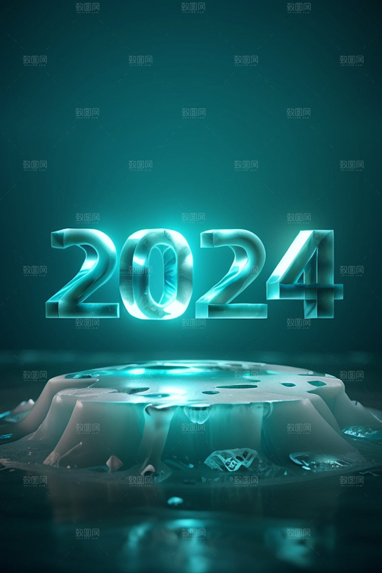 2024年年会元旦艺术字