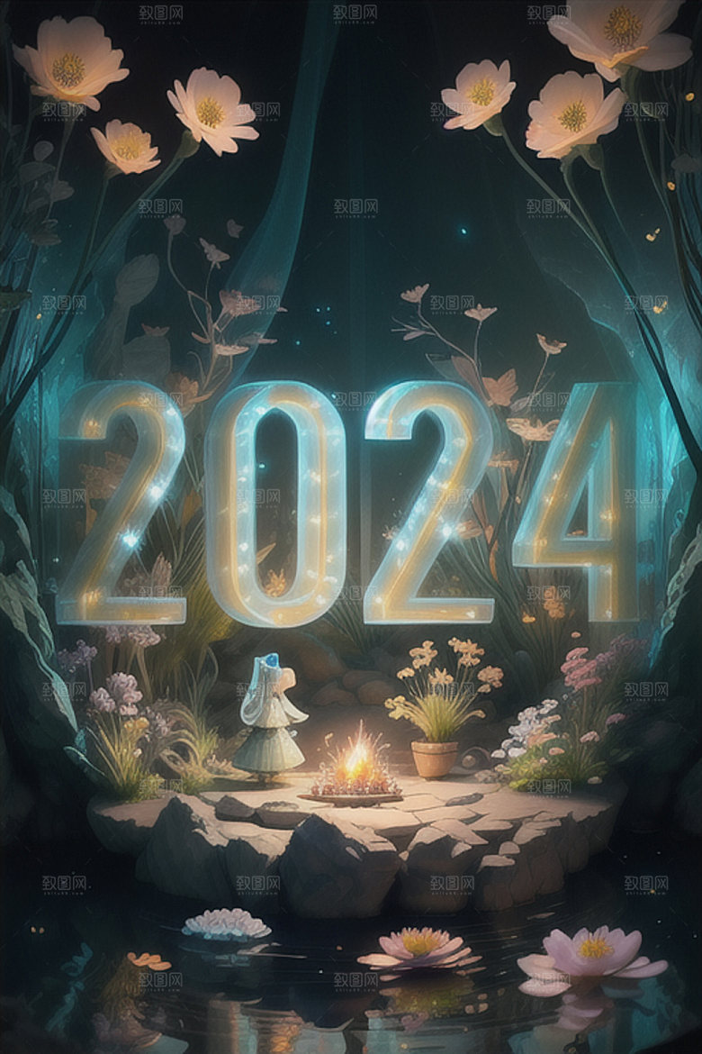 2024年年会龙年艺术字