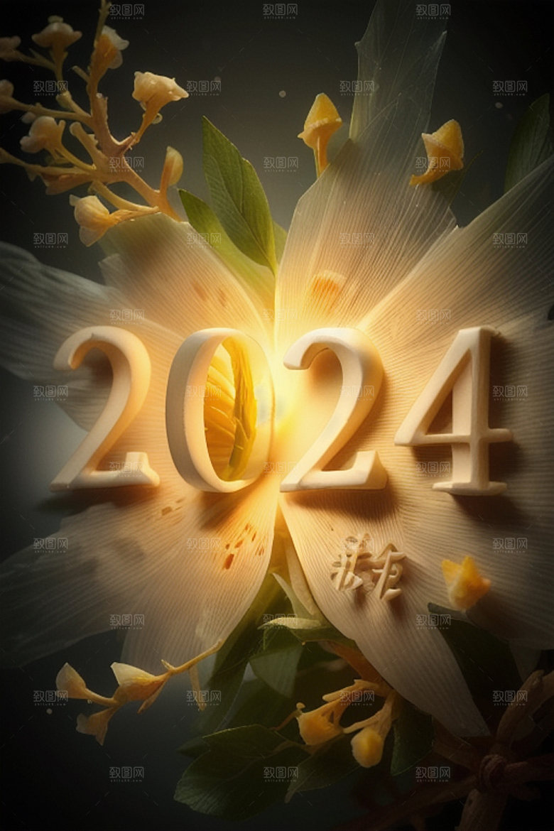 2024年跨年立体艺术字