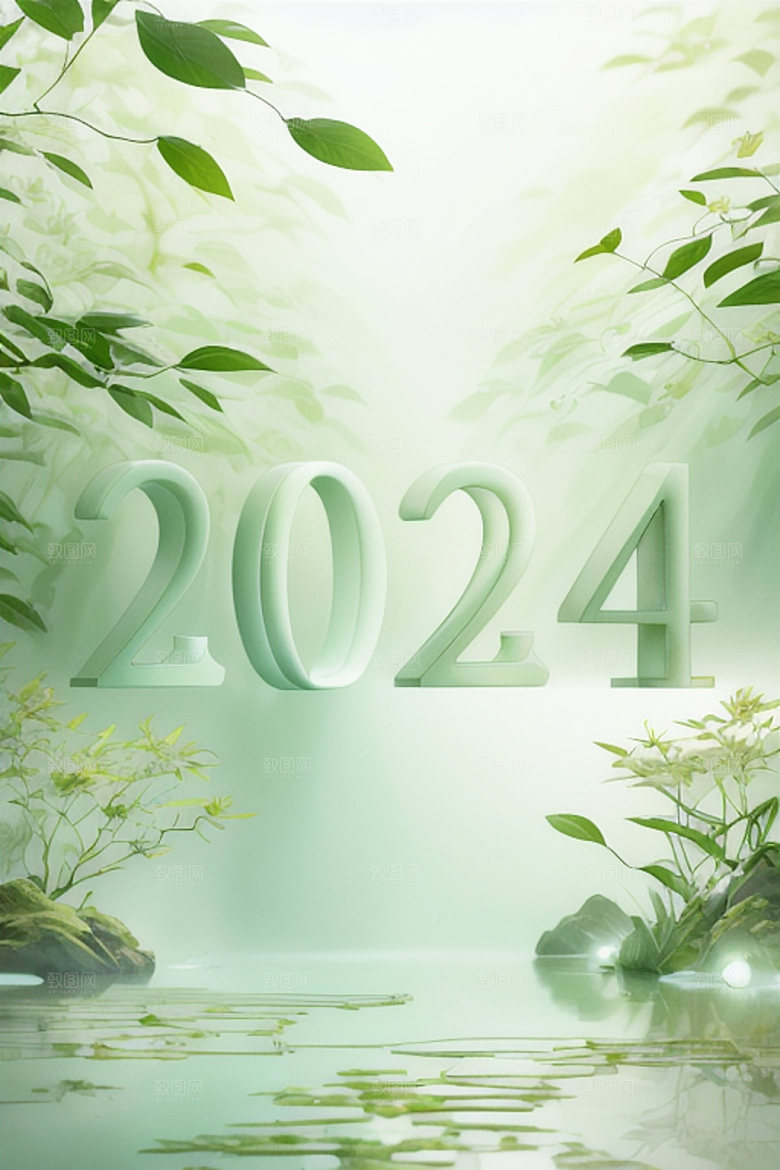 2024年科技感跨年艺术字