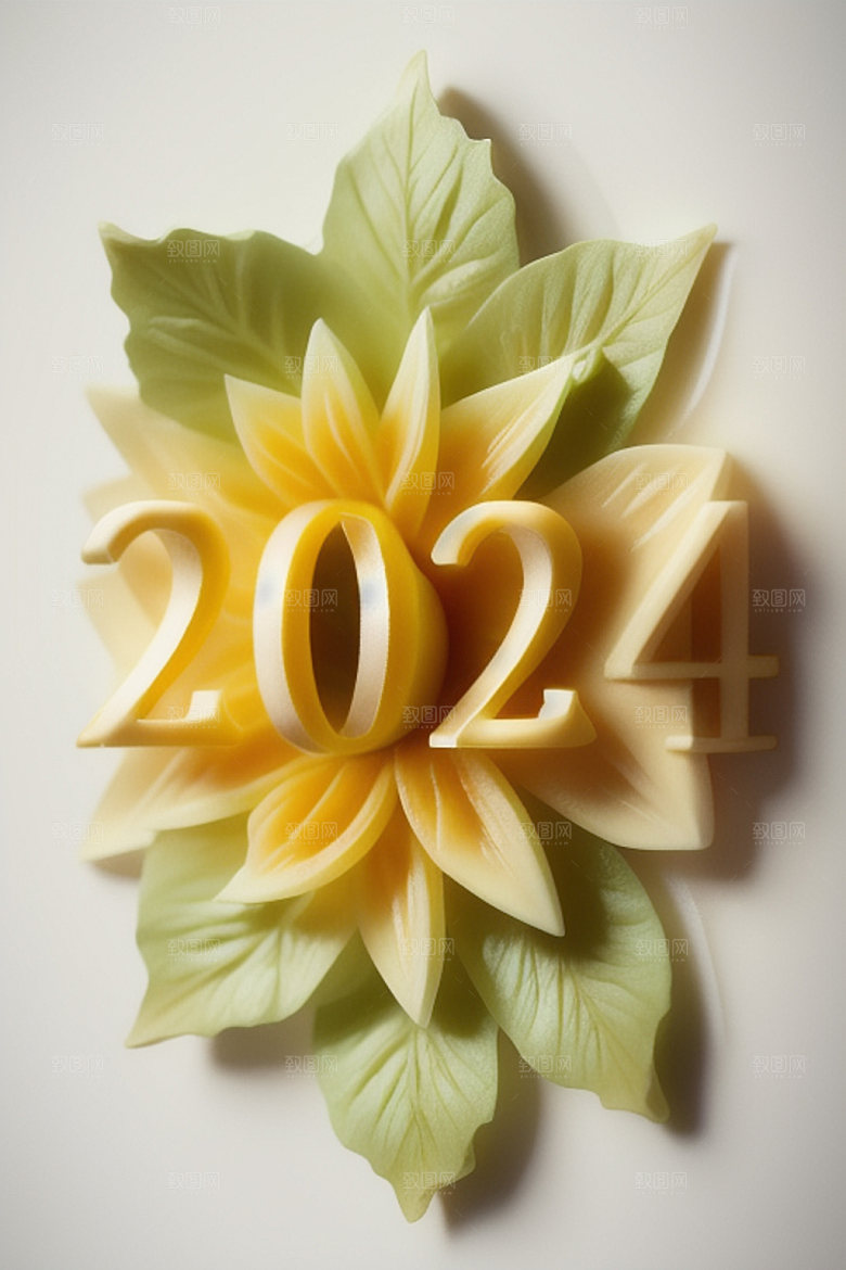 2024年元旦时尚艺术字