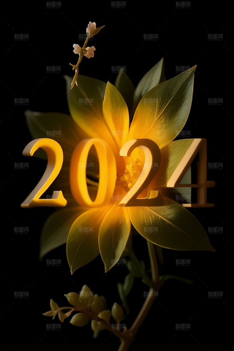 2024年新年时尚艺术字