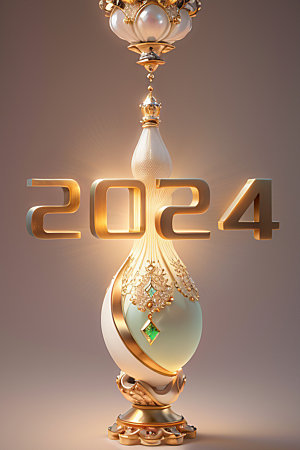 2024年新年年会艺术字