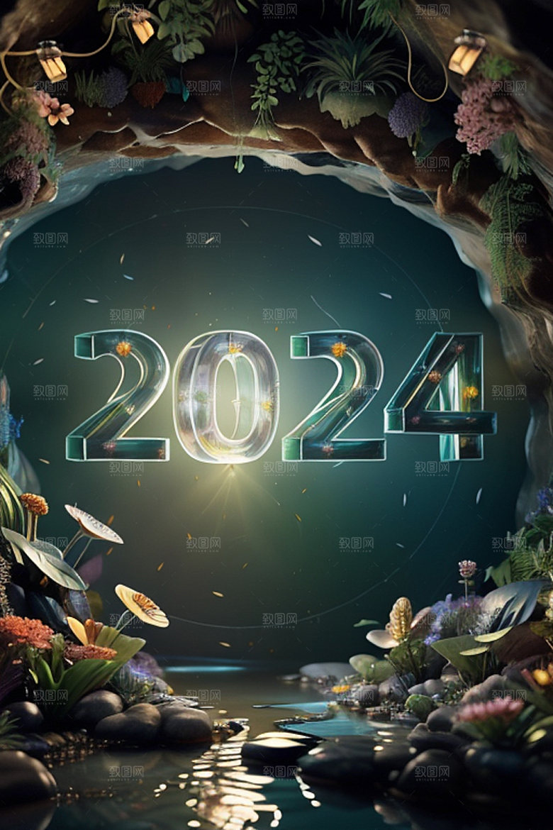 2024年年会立体艺术字