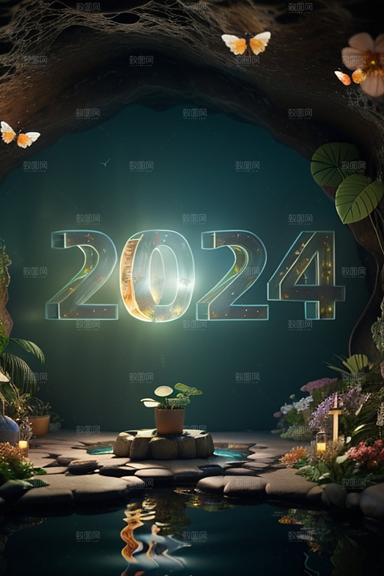 2024年跨年元旦艺术字