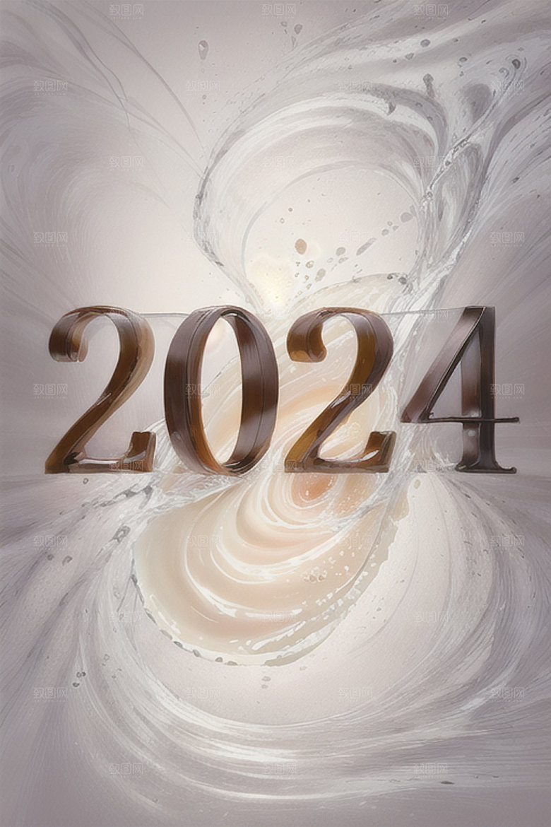2024年龙年跨年艺术字