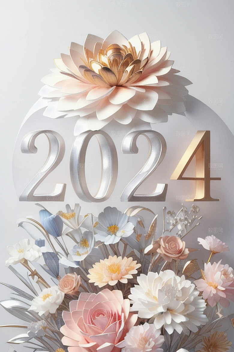 2024年跨年年会艺术字